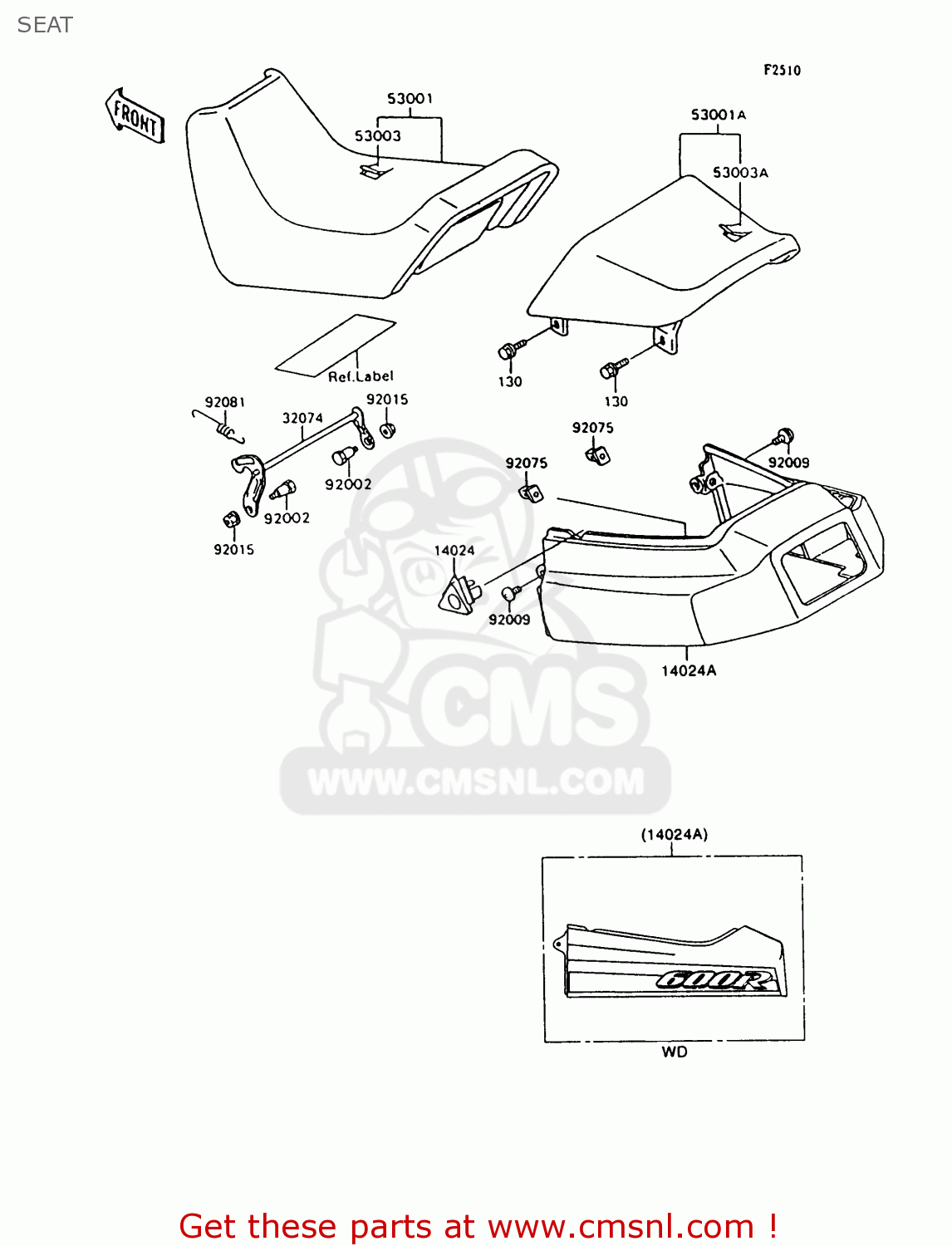 SEAT ZX600C10 NINJA 600R 1997 USA CALIFORNIA