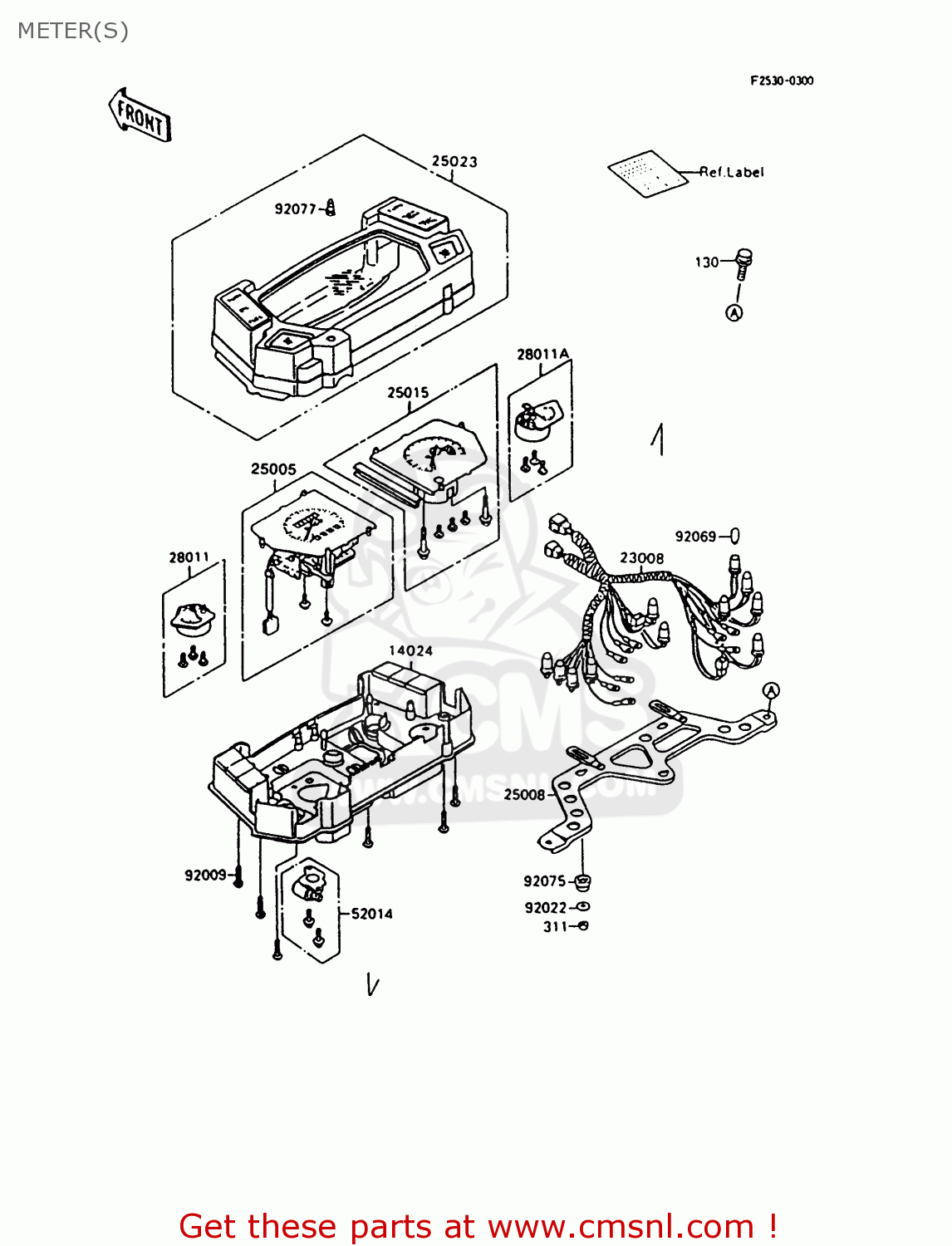 METER(S) ZX600C10 NINJA 600R 1997 USA CALIFORNIA