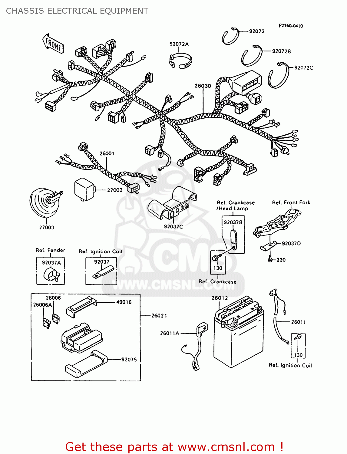 CHASSIS ELECTRICAL EQUIPMENT ZX600C10 NINJA 600R 1997 USA CALIFORNIA