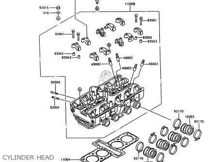 CYLINDER HEAD - ZX600C10 NINJA 600R 1997 USA CALIFORNIA