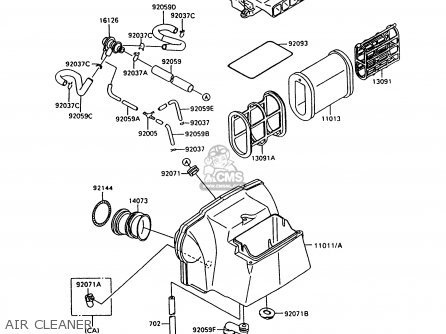AIR CLEANER - ZX600C10 NINJA 600R 1997 USA CALIFORNIA