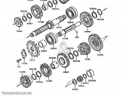 TRANSMISSION - ZX600C10 NINJA 600R 1997 USA CALIFORNIA