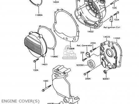 ENGINE COVER(S) - ZX600C10 NINJA 600R 1997 USA CALIFORNIA