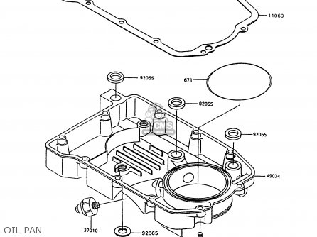 OIL PAN - ZX600C10 NINJA 600R 1997 USA CALIFORNIA