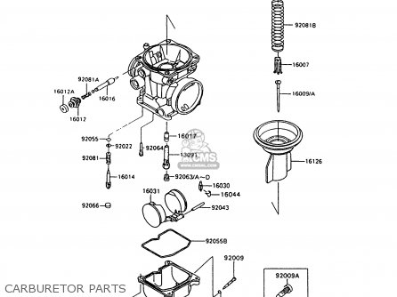 CARBURETOR PARTS - ZX600C10 NINJA 600R 1997 USA CALIFORNIA