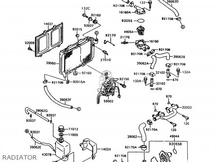 RADIATOR - ZX600C10 NINJA 600R 1997 USA CALIFORNIA