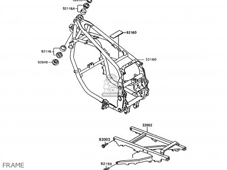 FRAME - ZX600C10 NINJA 600R 1997 USA CALIFORNIA
