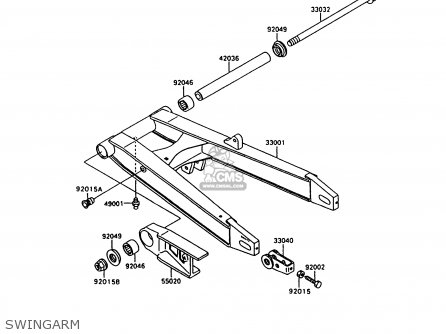 SWINGARM - ZX600C10 NINJA 600R 1997 USA CALIFORNIA