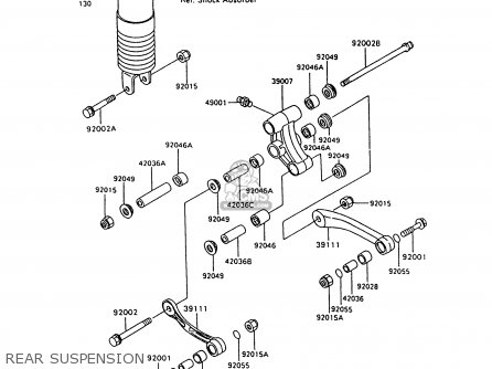 REAR SUSPENSION - ZX600C10 NINJA 600R 1997 USA CALIFORNIA