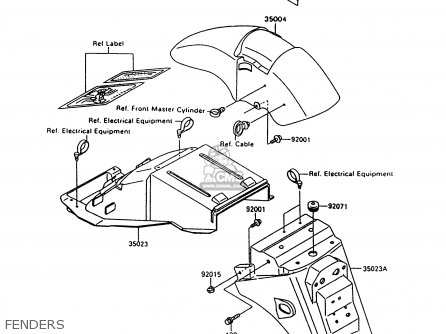 FENDERS - ZX600C10 NINJA 600R 1997 USA CALIFORNIA