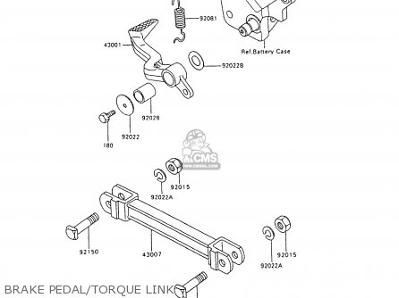 BRAKE PEDAL/TORQUE LINK - ZX600C10 NINJA 600R 1997 USA CALIFORNIA