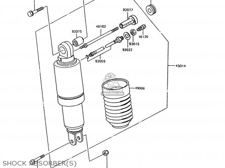 SHOCK ABSORBER(S) - ZX600C10 NINJA 600R 1997 USA CALIFORNIA