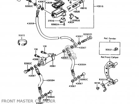 FRONT MASTER CYLINDER - ZX600C10 NINJA 600R 1997 USA CALIFORNIA