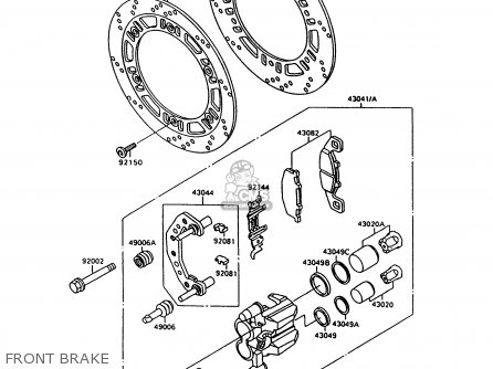 FRONT BRAKE - ZX600C10 NINJA 600R 1997 USA CALIFORNIA