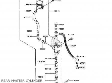 REAR MASTER CYLINDER - ZX600C10 NINJA 600R 1997 USA CALIFORNIA