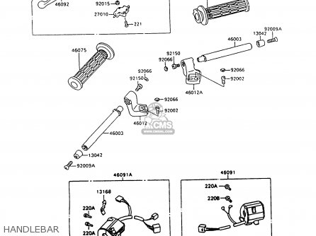 HANDLEBAR - ZX600C10 NINJA 600R 1997 USA CALIFORNIA