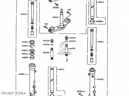 FRONT FORK - ZX600C10 NINJA 600R 1997 USA CALIFORNIA