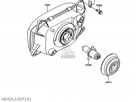 HEADLIGHT(S) - ZX600C10 NINJA 600R 1997 USA CALIFORNIA