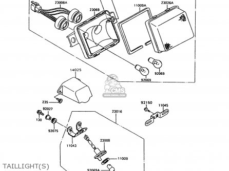 TAILLIGHT(S) - ZX600C10 NINJA 600R 1997 USA CALIFORNIA