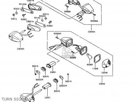 TURN SIGNALS - ZX600C10 NINJA 600R 1997 USA CALIFORNIA