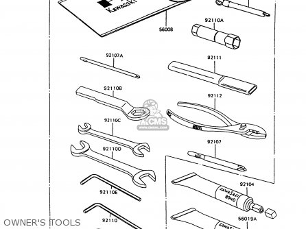 OWNER'S TOOLS - ZX600C10 NINJA 600R 1997 USA CALIFORNIA