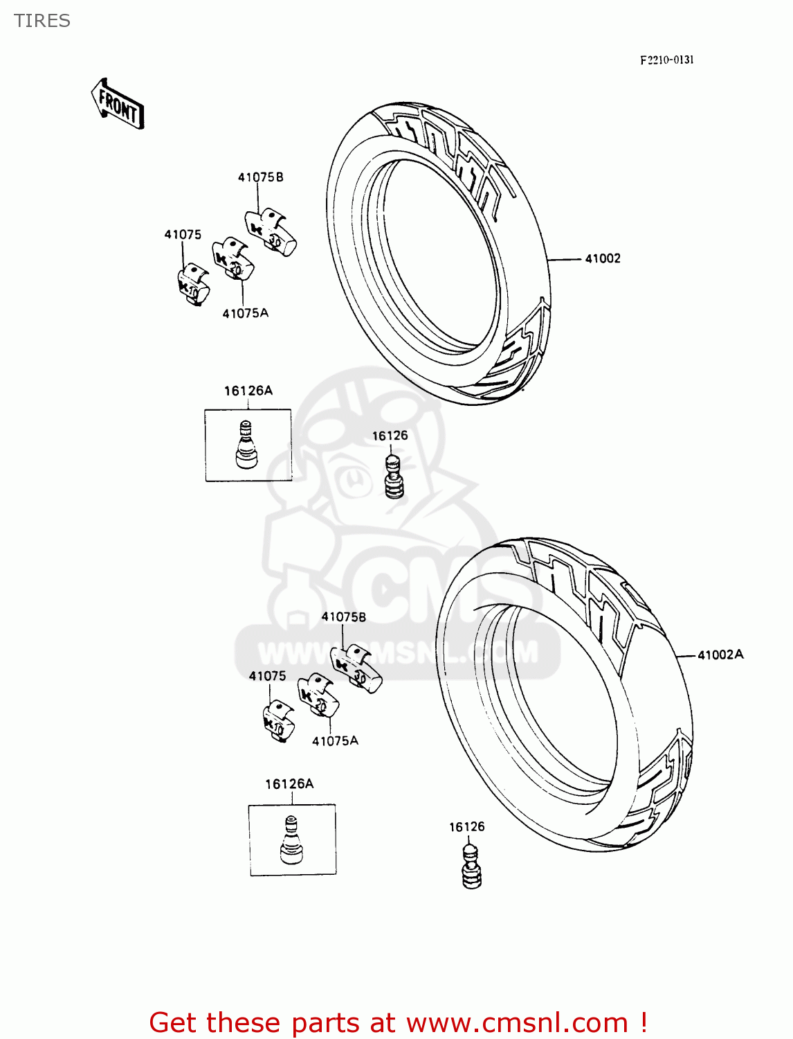 TIRES ZX600C2 GPX600R 1989 EUROPE UK FR FG GR IT NR SD SP ST