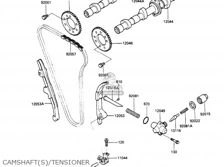 CAMSHAFT(S)/TENSIONER - ZX600C2 GPX600R 1989 EUROPE UK FR FG GR IT NR SD SP ST