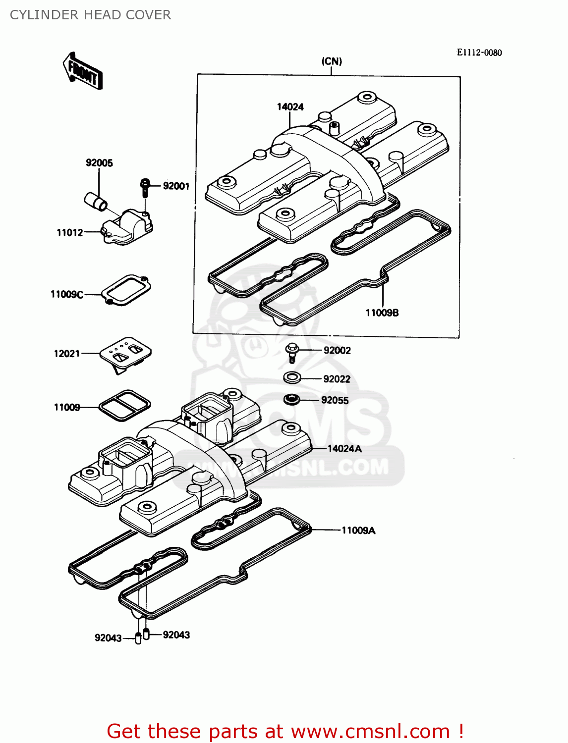 CYLINDER HEAD COVER ZX600C2 NINJA 600R 1989 USA CALIFORNIA CANADA