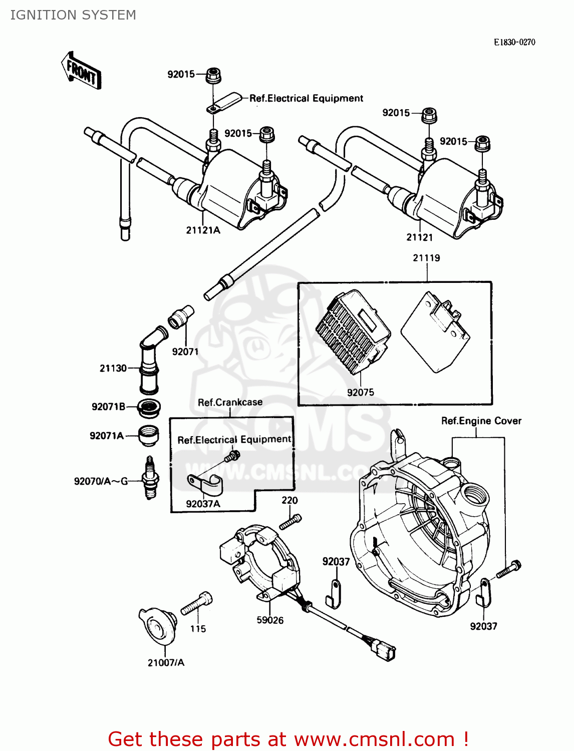 IGNITION SYSTEM ZX600C2 NINJA 600R 1989 USA CALIFORNIA CANADA