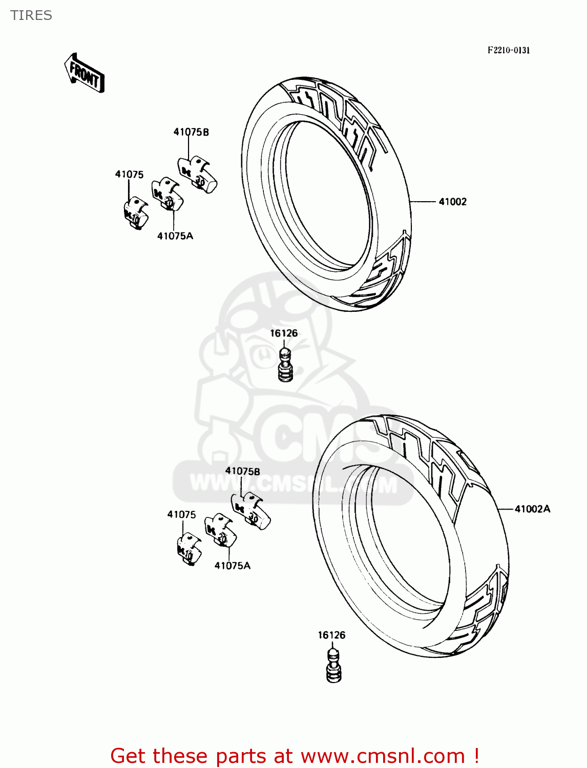 TIRES ZX600C2 NINJA 600R 1989 USA CALIFORNIA CANADA