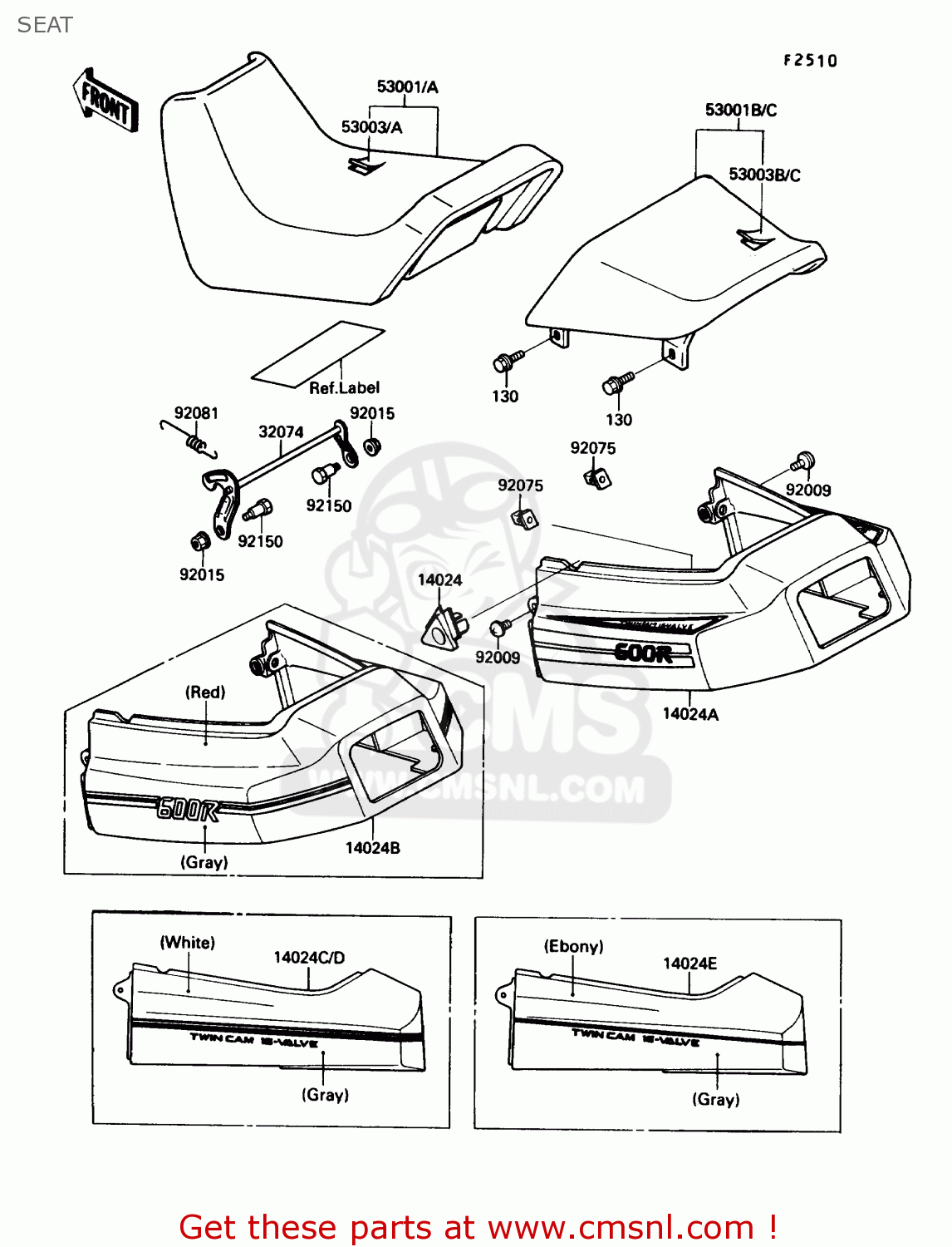 SEAT ZX600C2 NINJA 600R 1989 USA CALIFORNIA CANADA
