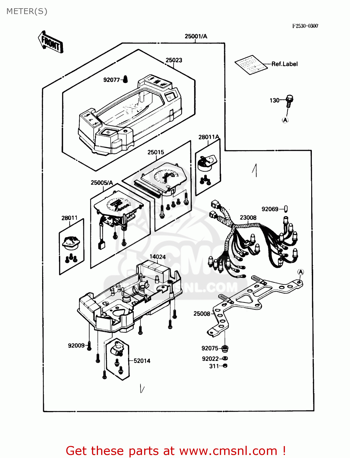 METER(S) ZX600C2 NINJA 600R 1989 USA CALIFORNIA CANADA