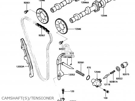 CAMSHAFT(S)/TENSIONER - ZX600C2 NINJA 600R 1989 USA CALIFORNIA CANADA