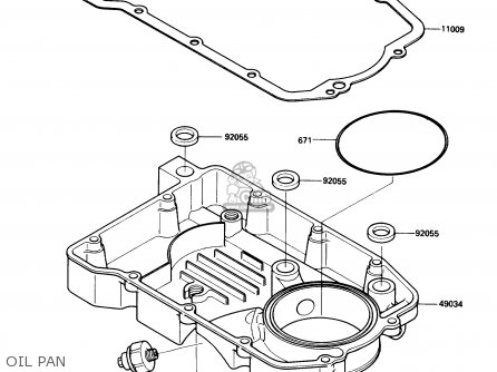 OIL PAN - ZX600C2 NINJA 600R 1989 USA CALIFORNIA CANADA