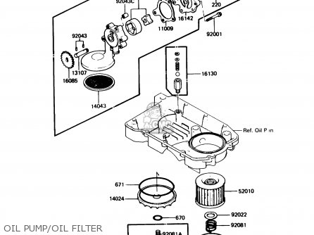 OIL PUMP/OIL FILTER - ZX600C2 NINJA 600R 1989 USA CALIFORNIA CANADA