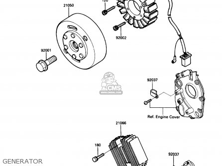 GENERATOR - ZX600C2 NINJA 600R 1989 USA CALIFORNIA CANADA