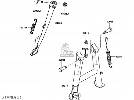 STAND(S) - ZX600C2 NINJA 600R 1989 USA CALIFORNIA CANADA