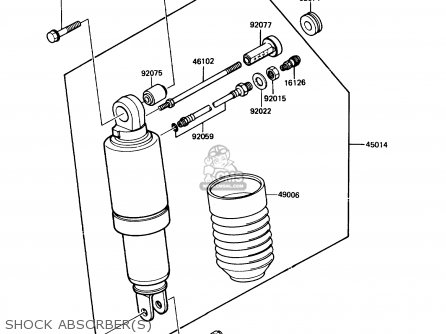 SHOCK ABSORBER(S) - ZX600C2 NINJA 600R 1989 USA CALIFORNIA CANADA