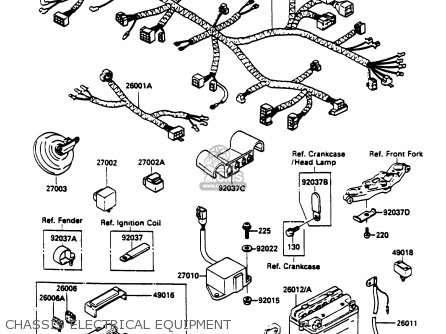 CHASSIS ELECTRICAL EQUIPMENT - ZX600C2 NINJA 600R 1989 USA CALIFORNIA CANADA