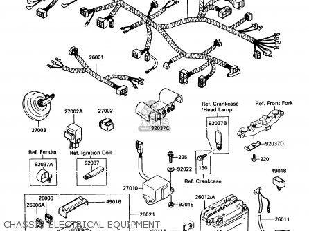CHASSIS ELECTRICAL EQUIPMENT - ZX600C2 NINJA 600R 1989 USA CALIFORNIA CANADA