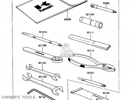 OWNER'S TOOLS - ZX600C2 NINJA 600R 1989 USA CALIFORNIA CANADA