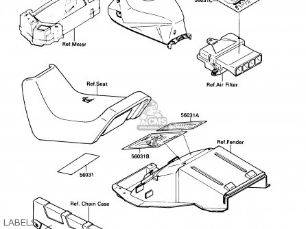 LABELS - ZX600C2 NINJA 600R 1989 USA CALIFORNIA CANADA