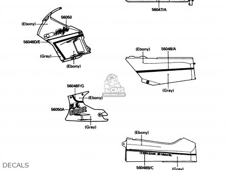 DECALS - ZX600C2 NINJA 600R 1989 USA CALIFORNIA CANADA