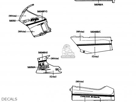 DECALS - ZX600C2 NINJA 600R 1989 USA CALIFORNIA CANADA