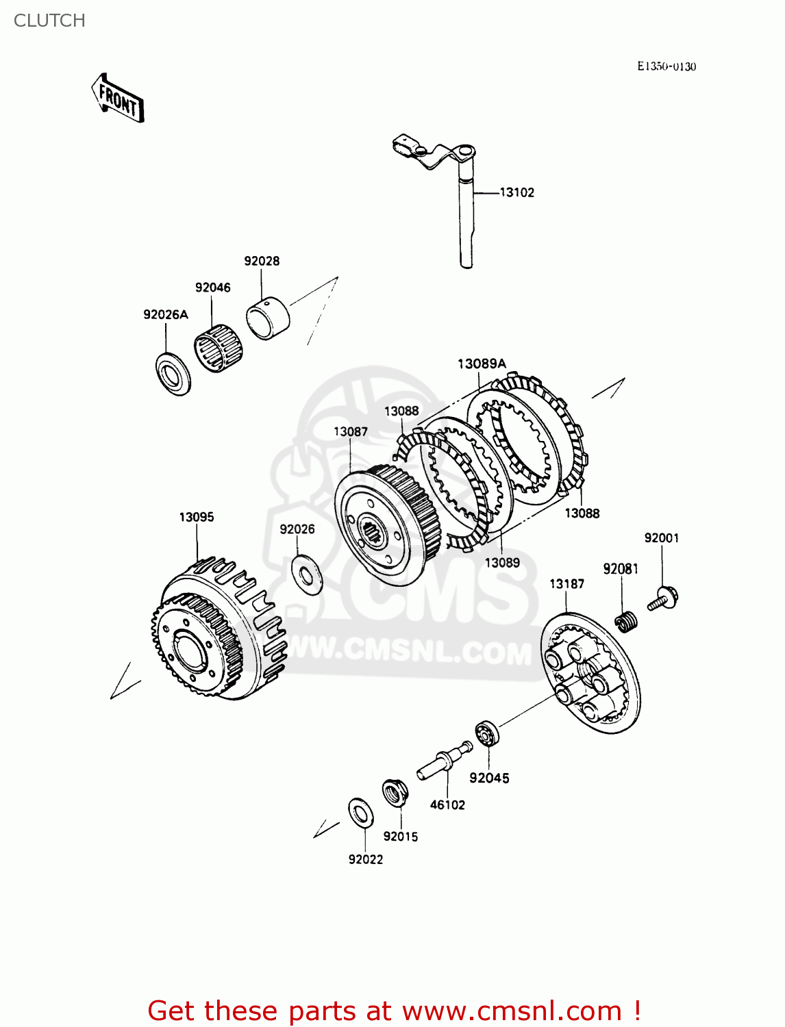CLUTCH ZX600C3 GPX600R 1990 EUROPE UK FR FG