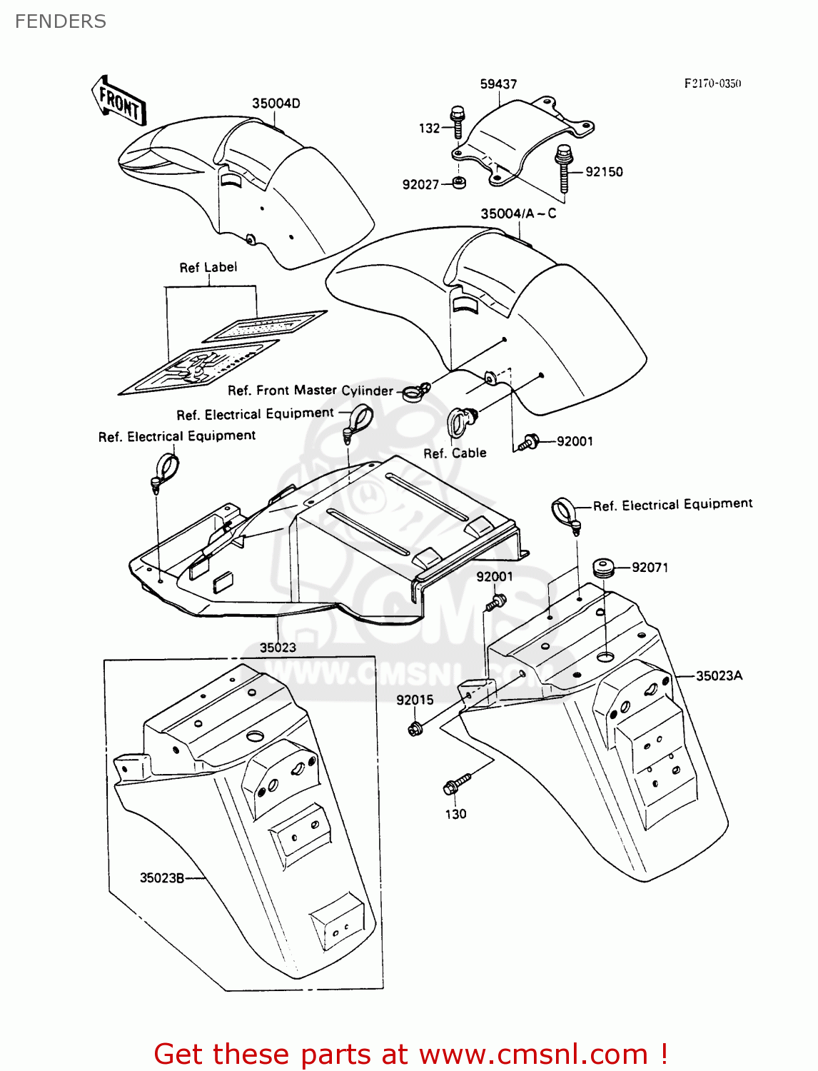FENDERS ZX600C3 GPX600R 1990 EUROPE UK FR FG