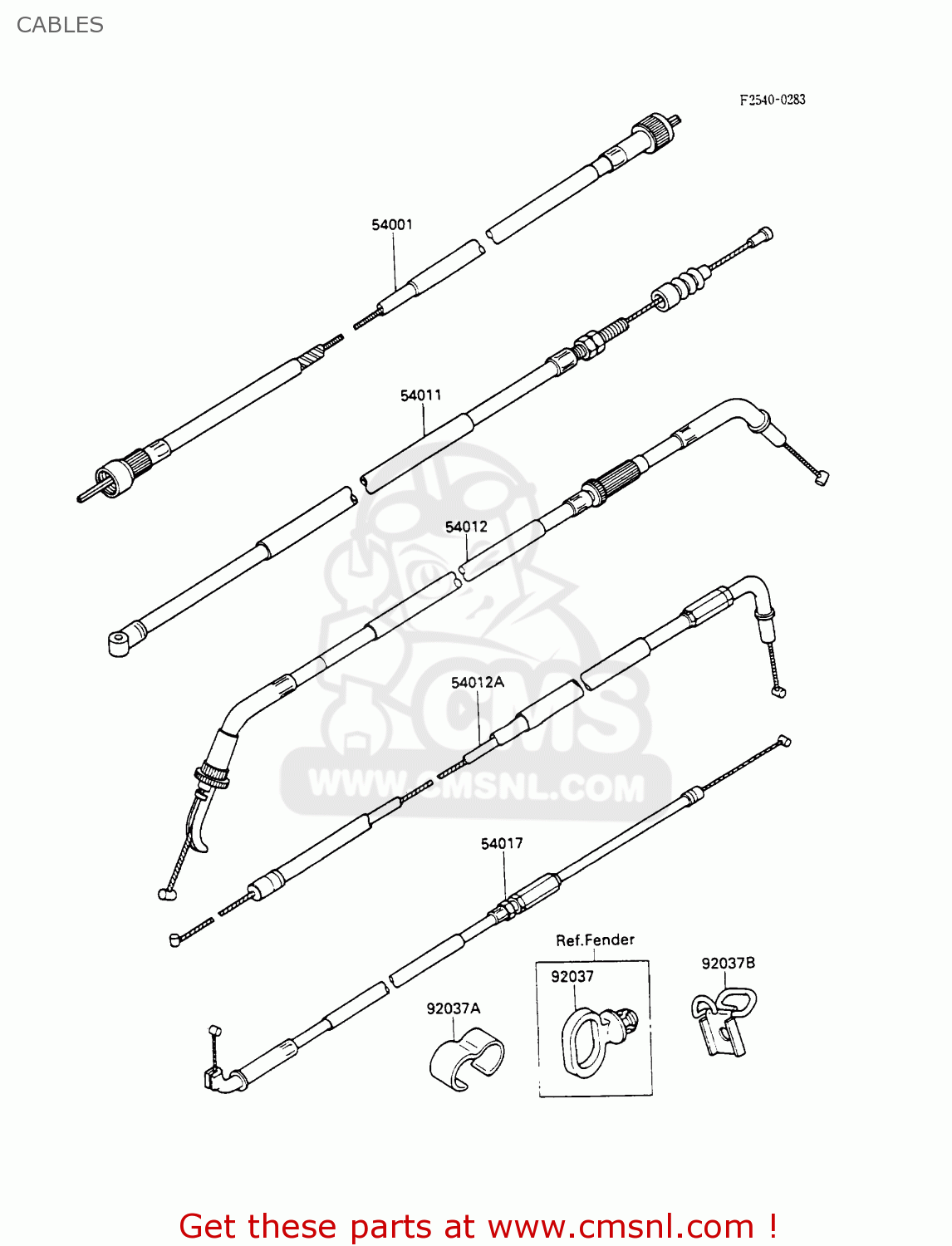 CABLES ZX600C3 GPX600R 1990 EUROPE UK FR FG