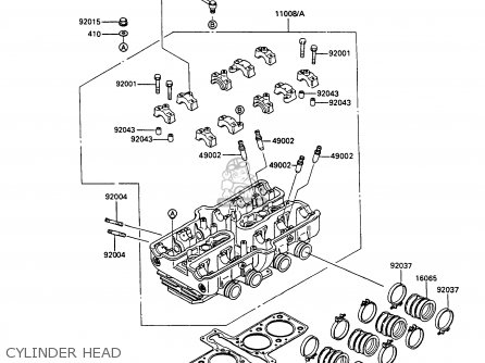 CYLINDER HEAD - ZX600C3 GPX600R 1990 EUROPE UK FR FG