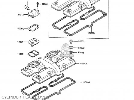 CYLINDER HEAD COVER - ZX600C3 GPX600R 1990 EUROPE UK FR FG