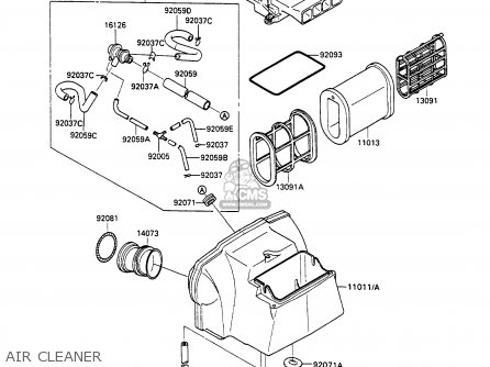 AIR CLEANER - ZX600C3 GPX600R 1990 EUROPE UK FR FG